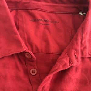 John Varvatos USA men’s polo shirt Sz L Red